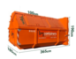 BM Containers 9m³ Gesloten container bouw- en sloop afval