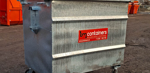 BM Containers Metalen rolcontainer maat L