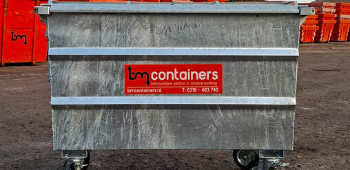 BM Containers Metalen rolcontainer maat M