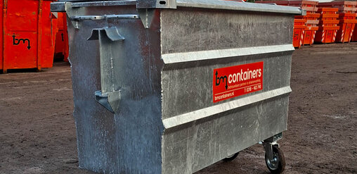 BM Containers Metalen rolcontainer maat M