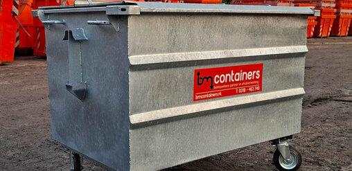 BM Containers Metalen rolcontainer maat XL
