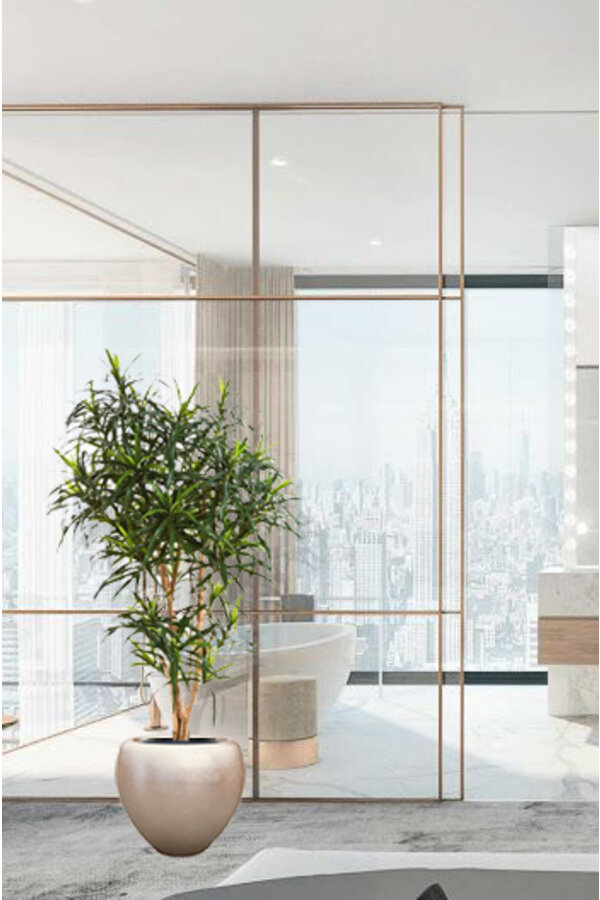 Künstliche Pflanze Dracaena in Couple Champagne