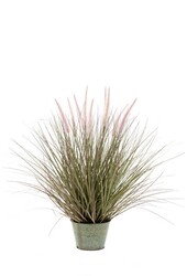 Pennisetum-Gras im Zink-Topf S Kunstpflanze