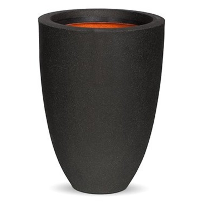 Vase Eleganz niedrig schwarz