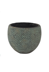 Blumentopf Blau Gold L