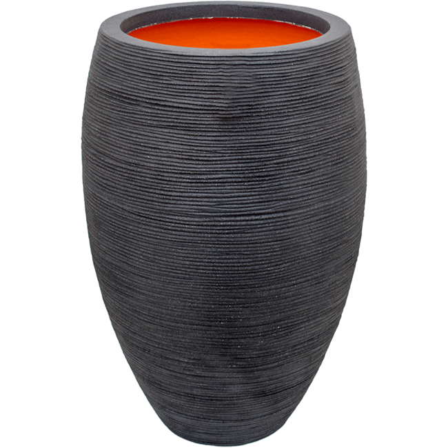 Capi Nature Rib NL Vase Elegant Deluxe Schwarz Schnelle Lieferung