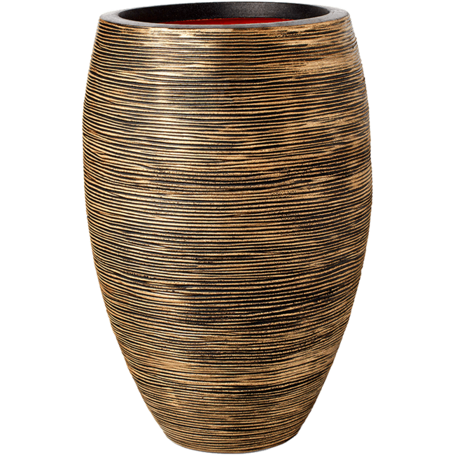 Capi Nature Rib NL Vase Elegant Deluxe Schwarz Gold