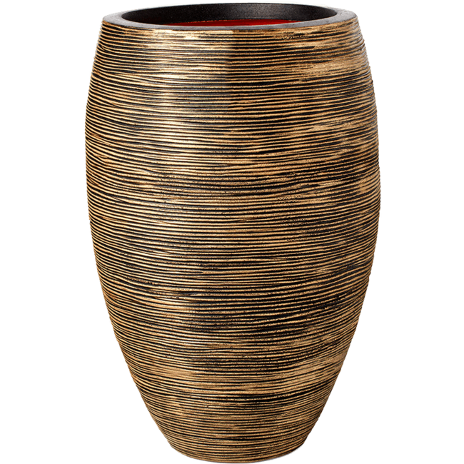 Capi Nature Rib NL Vase Elegant Deluxe Schwarz Gold