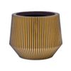 Capi Nature Groove Vase Zylinder Geo Schwarz Gold