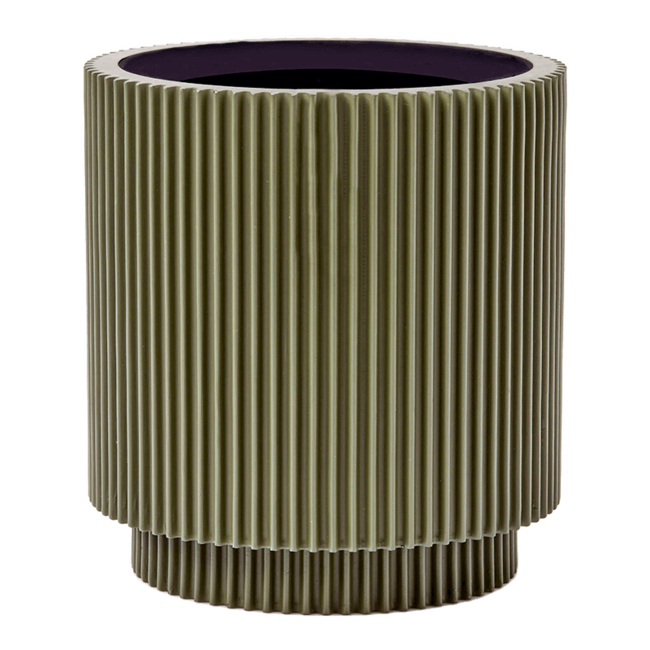 Capi Nature Groove Vase Zylinder Intensives Schwarz