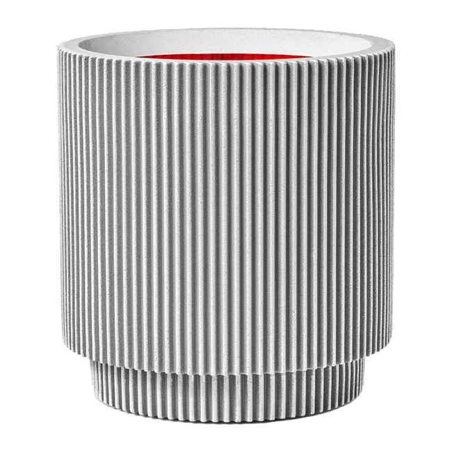 Capi Nature Groove NL Vase Cylinder Schwarz Gold Schnelle Lieferung