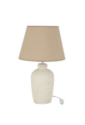 J-Line Lampe Esmee - Zement/Textil - weiß/beige