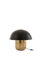 J-Line Lampe Mushroom - Eisen - schwarz/gold - groß