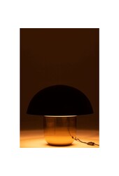 J-Line Lampe Mushroom - Eisen - schwarz/gold - groß