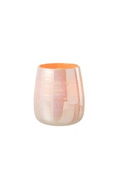 J-Line Vase Juliette - Glas - orange/rosa - groß