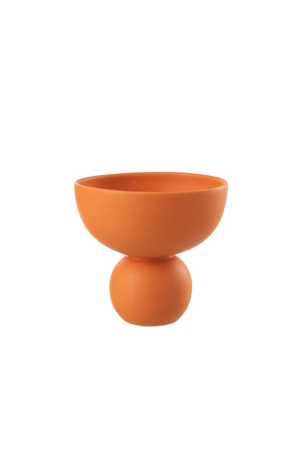 J-Line Vase Schale - Porzellan - Terracotta - Ø 20.00 cm