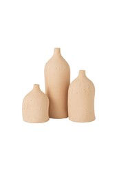 J-Line Vase Enya Flasche - Keramik - beige - groß