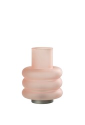 J-Line Lampe Ringe - Glas - rosa - LED