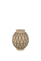 J-Line Blumentopf Berber - Zement - beige - mittel