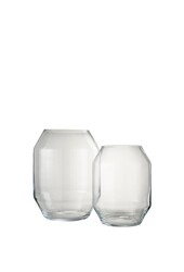 J-Line Vase Lilou - Glas - transparent - groß - 40.00 cm hoch