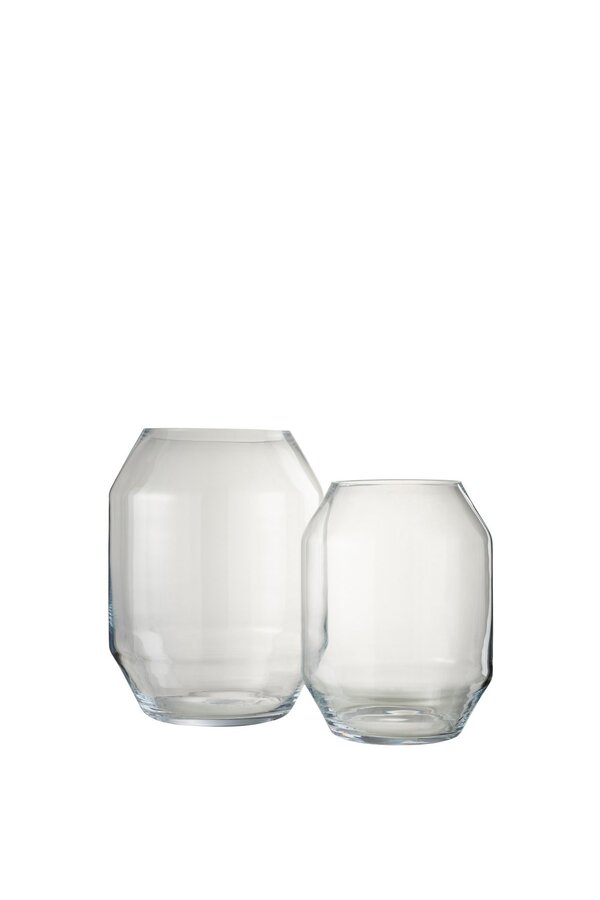 J-Line Vase Lilou - Glas - transparent - groß - 40.00 cm hoch