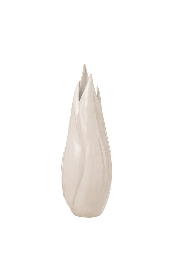 J-Line Vase Ibiza Shiny - Keramik - beige - groß