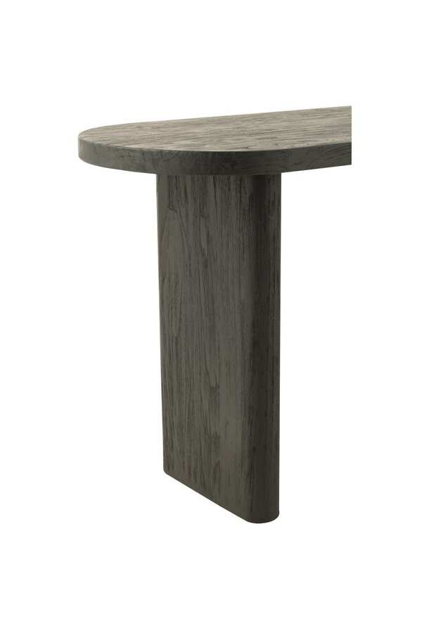 J-Line Tisch Teak - Holz - Schwarz