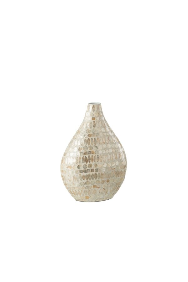 J-Line Vase Alpha Pearl - Bambus - beige