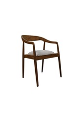 HSM Kollektion-Esszimmerstuhl Wifera + Sitz-55x41x78-Natur/Weiß-Teak/Stoff