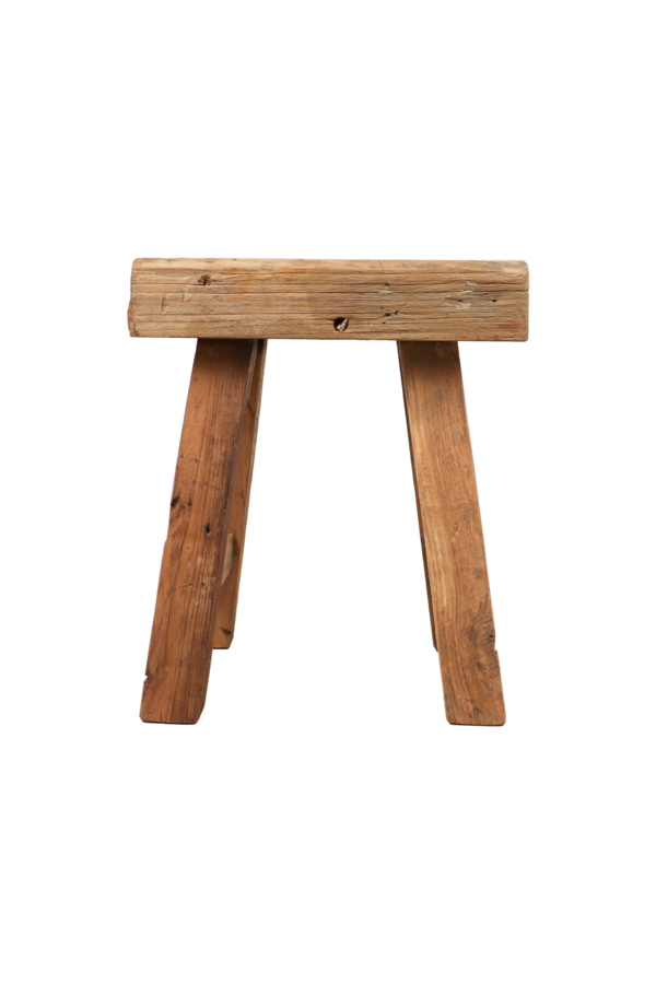 Hocker Neapel - 40 cm - Massiv Teakholz