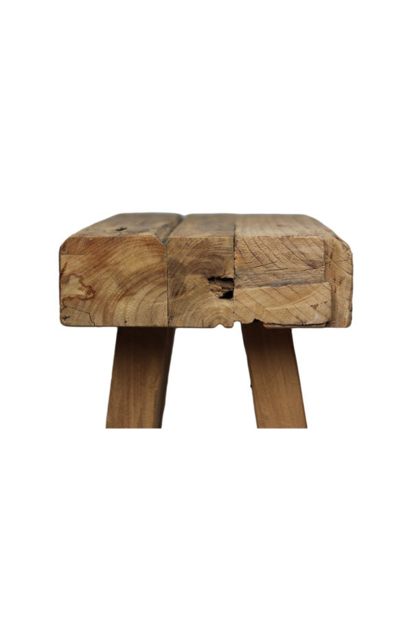 Hocker Neapel - 40 cm - Massiv Teakholz