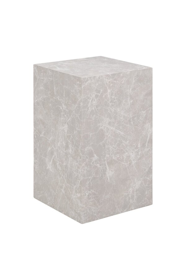 Prague Side Table - Beistelltisch, Marmoroptik, beige, 30x30x50 cm