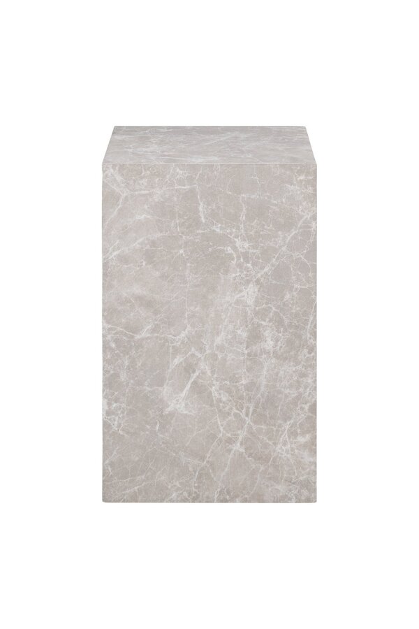 Prague Side Table - Beistelltisch, Marmoroptik, beige, 30x30x50 cm