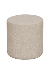 Ejby Fußhocker - Fußhocker aus Bouclé, beige, Ø34x36 cm, HN1233