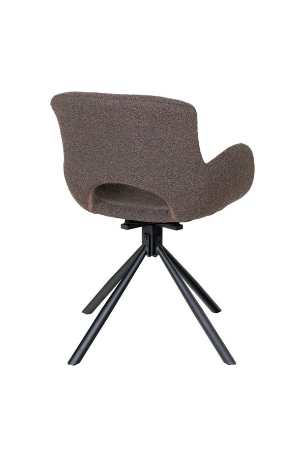 Amorim Dining Chair - Esszimmerstuhl, in Bouclé mushroom mit Drehgelenk - 2er Set