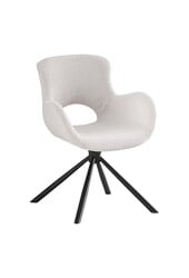 Amorim Dining Chair - Esszimmerstuhl, in Bouclé off-white mit Drehknopf - 2er Set