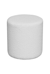 Ejby Fußhocker - Gelockter Fußhocker, weiß, Ø34x36 cm, HN1232