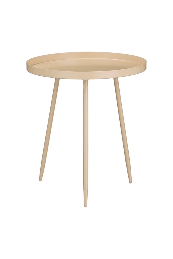 Flores Beistelltisch - H44 x Ø40 cm - Metall - Beige