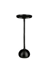 Colin Beistelltisch - H68 x Ø24 cm - Recyceltes Aluminium - 100% FSC - Schwarz