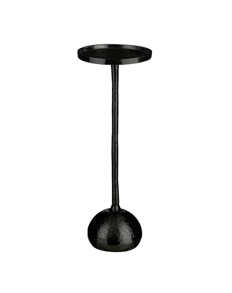 Mica Decorations Colin Beistelltisch - H68 x Ø24 cm - Recyceltes Aluminium - 100% FSC - Schwarz