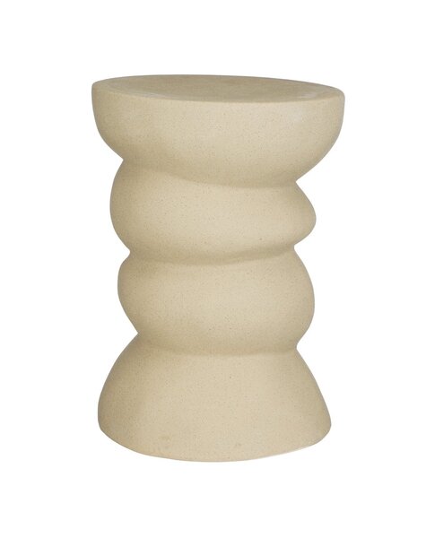 Mica Decorations Screw Beistelltisch - L29 x B29 x H41 cm - Keramik - Beige
