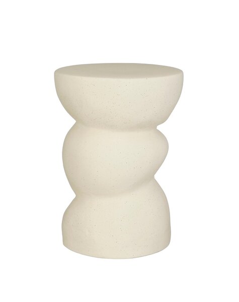 Mica Decorations Screw Beistelltisch - L26 x B26 x H37 cm - Keramik - Off White
