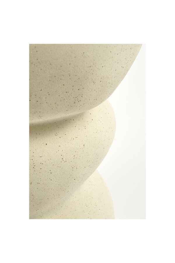 Screw Beistelltisch - L26 x B26 x H37 cm - Keramik - Off White
