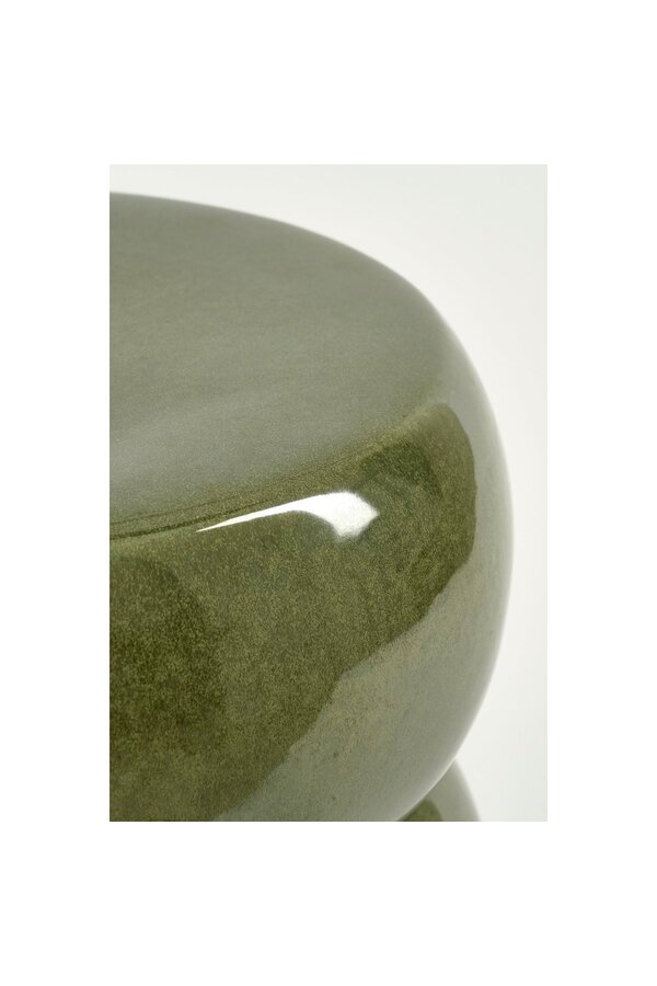 Vendi Beistelltisch - H44 x Ø32 cm - Keramik - Dunkelgrün