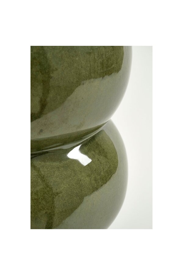Vendi Beistelltisch - H44 x Ø32 cm - Keramik - Dunkelgrün