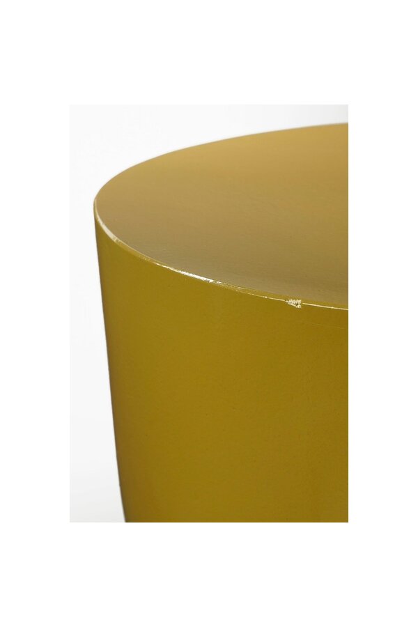 Stage Beistelltisch - H45 x Ø35 cm - Zement - Gelb