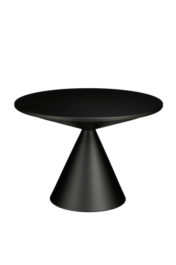 Royale Beistelltisch - H42 x Ø60 cm - Metall - Schwarz