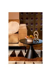 Royale Beistelltisch - H42 x Ø60 cm - Metall - Schwarz