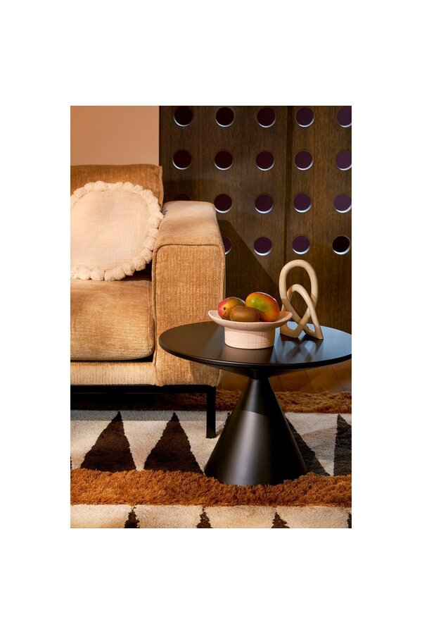 Royale Beistelltisch - H42 x Ø60 cm - Metall - Schwarz