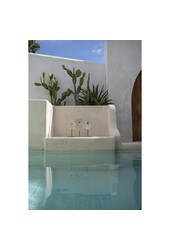 Die Marmorscheibe auf Ständer - Weiß - L